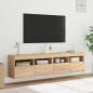 Preview: TV-Wandschränke mit LED-Leuchten 2 Stk. Sonoma-Eiche 80x30x40cm