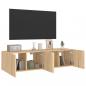 Preview: TV-Wandschränke mit LED-Leuchten 2 Stk. Sonoma-Eiche 60x35x31cm