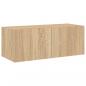 Preview: TV-Wandschrank mit LED-Leuchten Sonoma-Eiche 80x35x31 cm