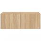 Preview: TV-Wandschrank mit LED-Leuchten Sonoma-Eiche 80x35x31 cm