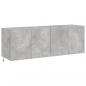 Preview: TV-Wandschränke mit LED-Leuchten 2 Stk. Betongrau 60x35x41 cm