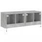 Preview: TV-Wandschränke mit LED-Leuchten 2 Stk. Betongrau 60x35x41 cm