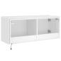 Preview: TV-Wandschrank mit LED-Leuchten Weiß 100x35x41 cm