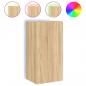 Preview: TV-Wandschrank mit LED-Leuchten Sonoma-Eiche 40,5x35x80 cm