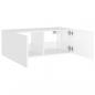 Preview: TV-Wandschrank mit LED-Leuchten Weiß 80x35x31 cm
