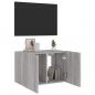 Preview: TV-Wandschrank mit LED-Leuchten Grau Sonoma 60x35x41 cm