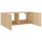 Preview: TV-Wandschrank mit LED-Leuchten Sonoma-Eiche 100x35x41 cm