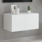 Preview: ARDEBO.de - TV-Wandschrank mit LED-Leuchten Weiß 60x35x31 cm