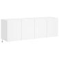 Preview: ARDEBO.de - TV-Wandschränke mit LED-Leuchten 2 Stk. Weiß 60x35x41 cm