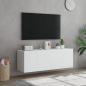Preview: TV-Wandschränke mit LED-Leuchten 2 Stk. Weiß 60x35x41 cm