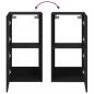 Preview: TV-Wandschrank mit LED-Leuchten Schwarz 40,5x35x80 cm