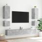 Preview: TV-Wandschrank mit LED-Leuchten Betongrau 100x35x41 cm