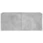 Preview: TV-Wandschrank mit LED-Leuchten Betongrau 100x35x41 cm