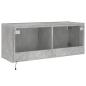 Preview: TV-Wandschrank mit LED-Leuchten Betongrau 100x35x41 cm
