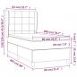 Preview: Boxspringbett mit Matratze Blau 80x200 cm Stoff