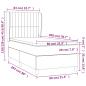 Preview: Boxspringbett mit Matratze Dunkelbraun 80x200 cm Stoff