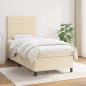 Preview: ARDEBO.de - Boxspringbett mit Matratze Creme 80x200 cm Stoff