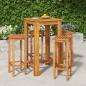 Preview: ARDEBO.de - 5-tlg. Gartenbar-Set Massivholz Akazie