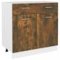 Preview: Unterschrank mit Schublade Räuchereiche 80x46x81,5 cm