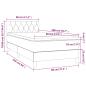 Preview: Boxspringbett mit Matratze & LED Creme 80x200 cm Stoff