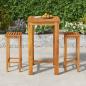 Preview: ARDEBO.de - 3-tlg. Gartenbar-Set Massivholz Akazie