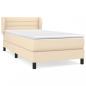 Preview: Boxspringbett mit Matratze Creme 80x200 cm Stoff