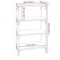 Preview: Bücherregal Grau Sonoma 60x33x100 cm Holzwerkstoff und Stahl