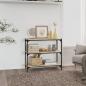 Preview: ARDEBO.de - Bücherregal Sonoma-Eiche 80x33x70,5 cm Holzwerkstoff und Stahl