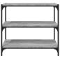 Preview: Bücherregal Grau Sonoma 80x33x70,5 cm Holzwerkstoff und Stahl