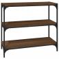 Preview: Bücherregal Braun Eichen-Optik 80x33x70,5cm Holzwerkstoff Stahl
