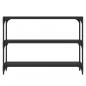Preview: Bücherregal Schwarz 100x33x70,5 cm Holzwerkstoff und Stahl