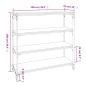 Preview: Bücherregal Grau Sonoma 100x33x100 cm Holzwerkstoff und Stahl