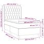 Preview: Boxspringbett mit Matratze Dunkelbraun 100x200 cm Stoff