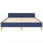 Preview: Bettgestell mit Kopfteil Blau 140x200 cm Stoff