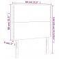 Preview: Kopfteile 2 Stk. Hellgrau 80x5x78/88 cm Samt