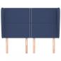 Preview: Kopfteil mit Ohren Blau 147x23x118/128 cm Stoff