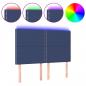 Preview: LED Kopfteil Blau 144x5x118/128 cm Stoff