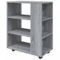 Preview: Rollschrank Grau Sonoma 60x35x75 cm Holzwerkstoff