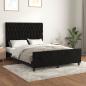 Preview: ARDEBO.de - Bettgestell mit Kopfteil Schwarz 140x190 cm Samt