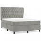 Preview: Boxspringbett mit Matratze Hellgrau 140x200 cm Samt