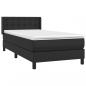 Preview: Boxspringbett mit Matratze Schwarz 80x200 cm Kunstleder