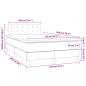 Preview: Boxspringbett mit Matratze & LED Taupe 120x200 cm Stoff