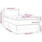 Preview: Boxspringbett mit Matratze & LED Hellgrau 100x200 cm Stoff
