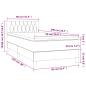 Preview: Boxspringbett mit Matratze & LED Hellgrau 90x200 cm Stoff