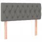 Preview: Boxspringbett mit Matratze & LED Dunkelgrau 90x200 cm Stoff