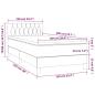 Preview: Boxspringbett mit Matratze & LED Dunkelgrau 100x200 cm Stoff