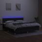 Preview: Boxspringbett mit Matratze & LED Schwarz 180x200 cm Stoff