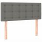 Preview: Boxspringbett mit Matratze & LED Dunkelgrau 90x200 cm Stoff