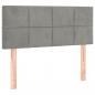 Preview: Boxspringbett mit Matratze & LED Hellgrau 120x200 cm Samt