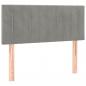 Preview: Boxspringbett mit Matratze & LED Hellgrau 100x200 cm Samt